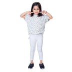 Girls White Ankle Length Legging