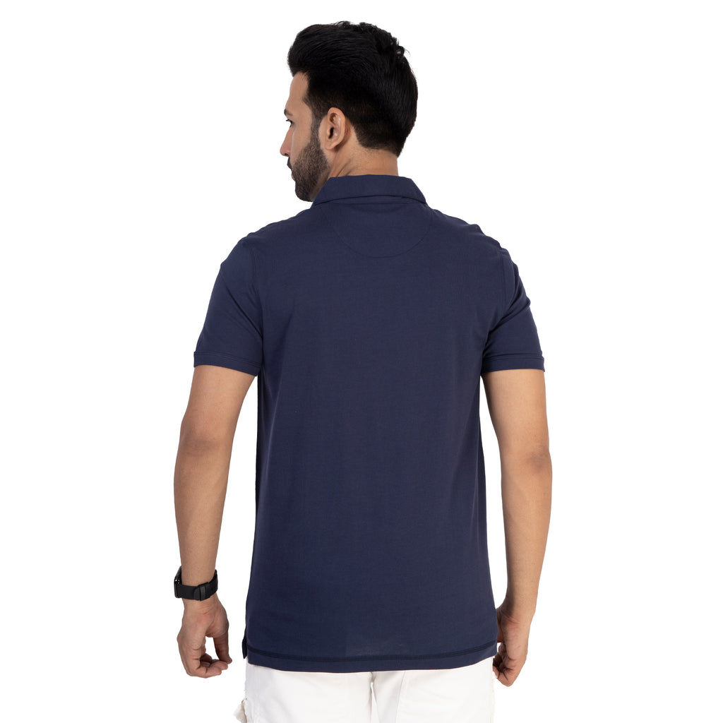 Men Midnight Blue Polo T-Shirt
