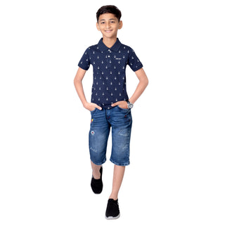 Boys Navy Polo T-Shirt