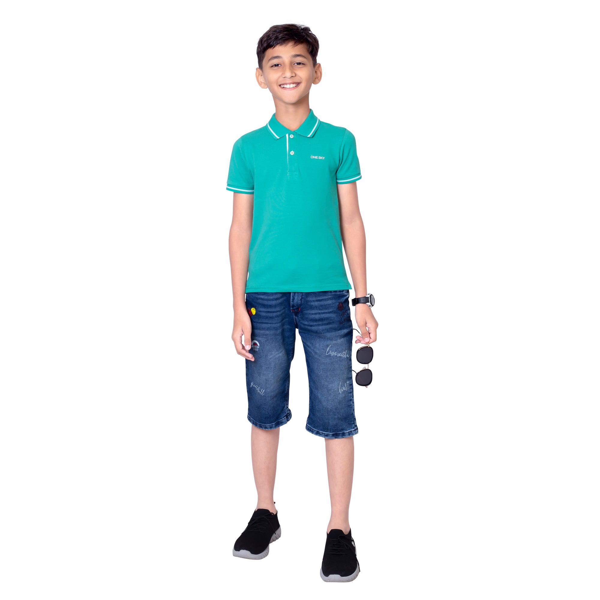 Boys Jade Tipping Polo T-Shirt
