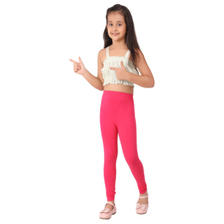 Girls Dark Fuchsia Regular Legging