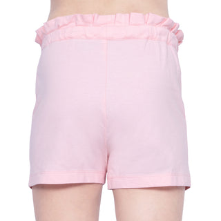 GIRLS BABY PINK FRILL SHORTS