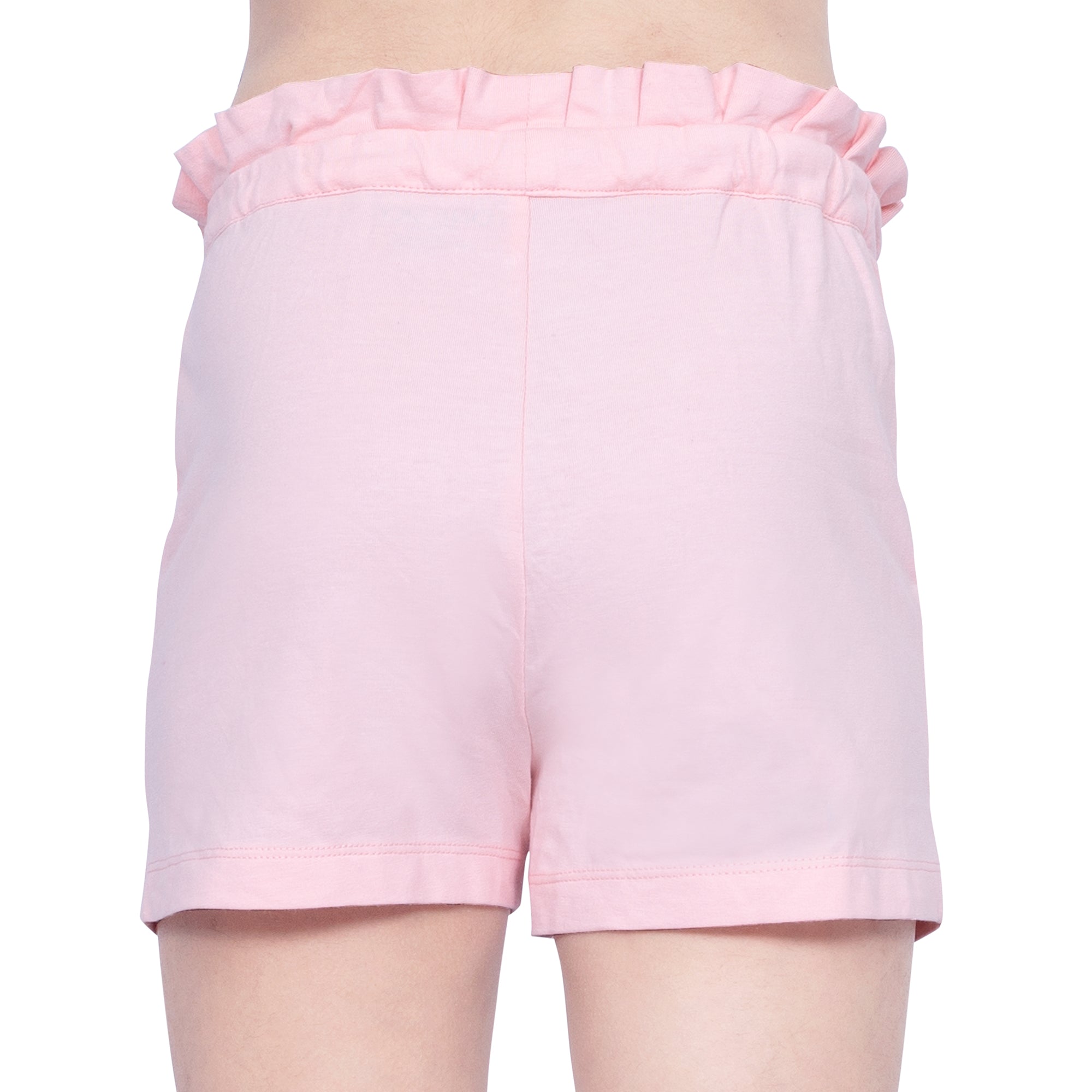 GIRLS BABY PINK FRILL SHORTS