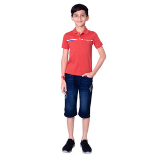 Boys Classic Red Polo T-Shirt