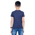 Boys Navy Round Neck T-Shirt