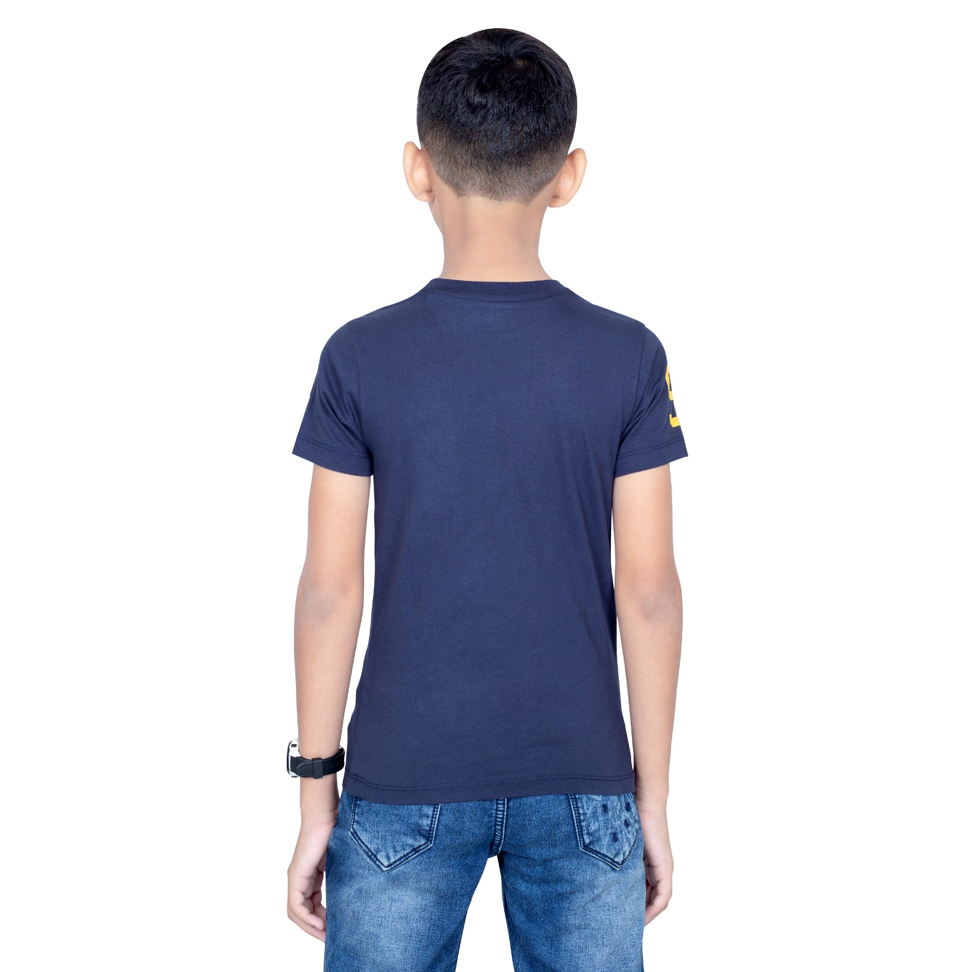 Boys Navy Round Neck T-Shirt
