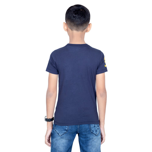 Boys Navy Round Neck T-Shirt