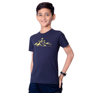 Boys Navy Round Neck T-Shirt