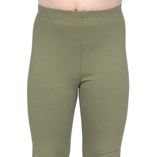 Girls Olive Regular Legging