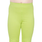 Girls Acid Green Regular Legging