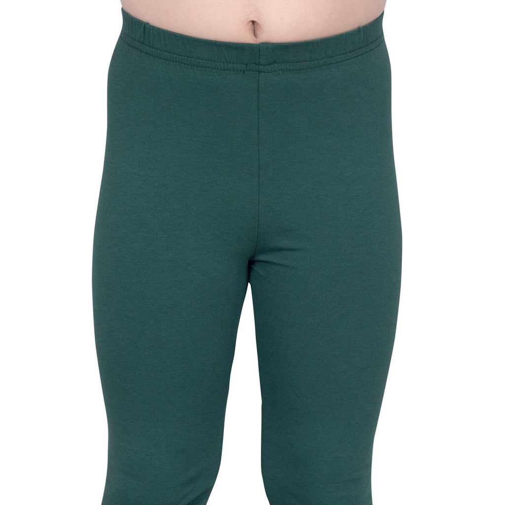 Girls Moss Green Regular Legging