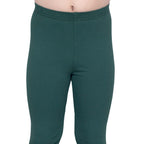 Girls Moss Green Regular Legging