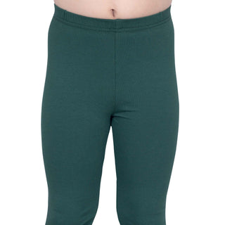 Girls Moss Green Regular Legging