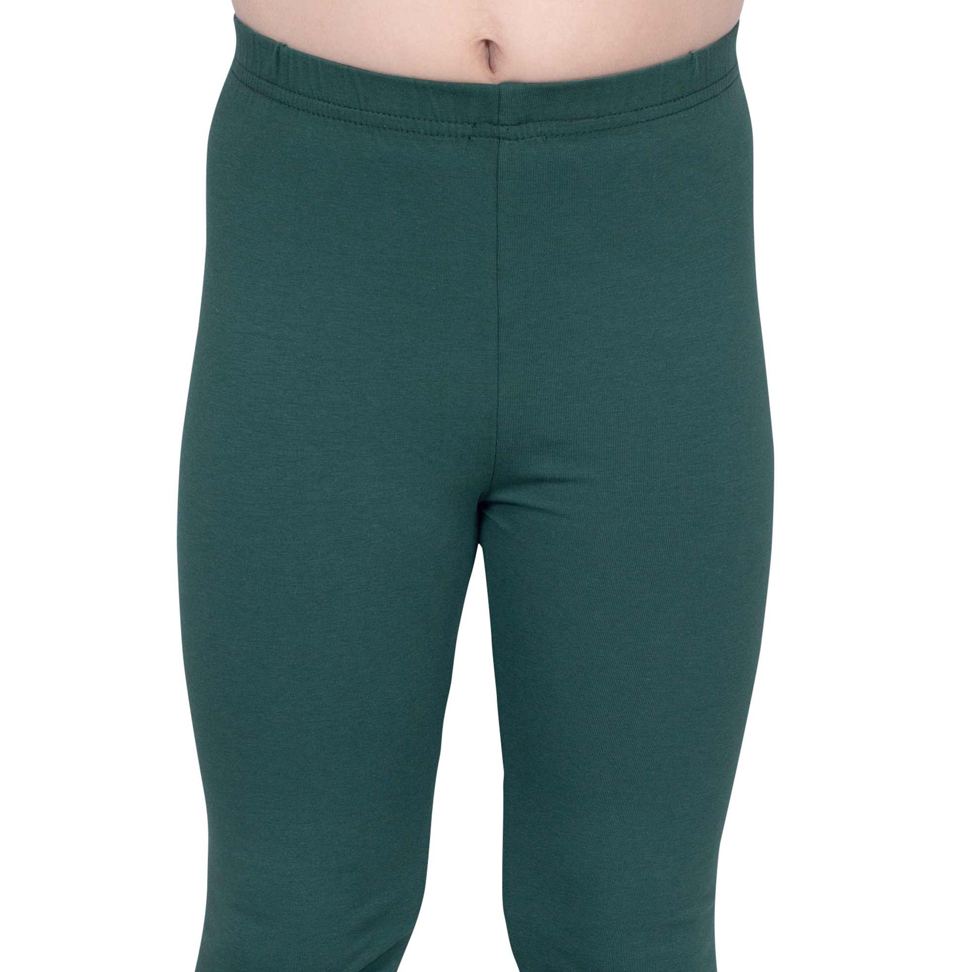 Girls Moss Green Regular Legging