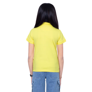 Girls Pop Yellow Polo T-Shirt