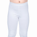 Girls White Regular Legging