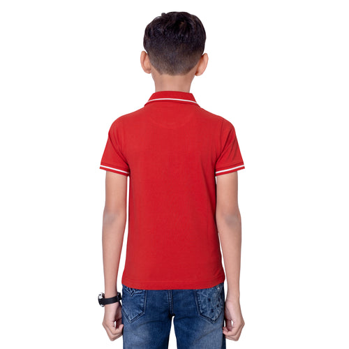 Boys Classic Red Tipping Polo T-Shirt