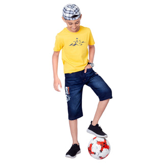 Boys Lee Gold Round Neck T-Shirt