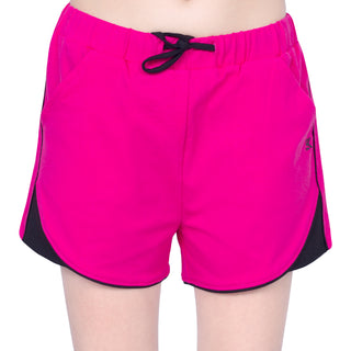 Girls Fuchsia Comfort Cotton Shorts