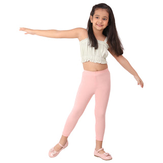 Girls Dusty Pink Regular Legging