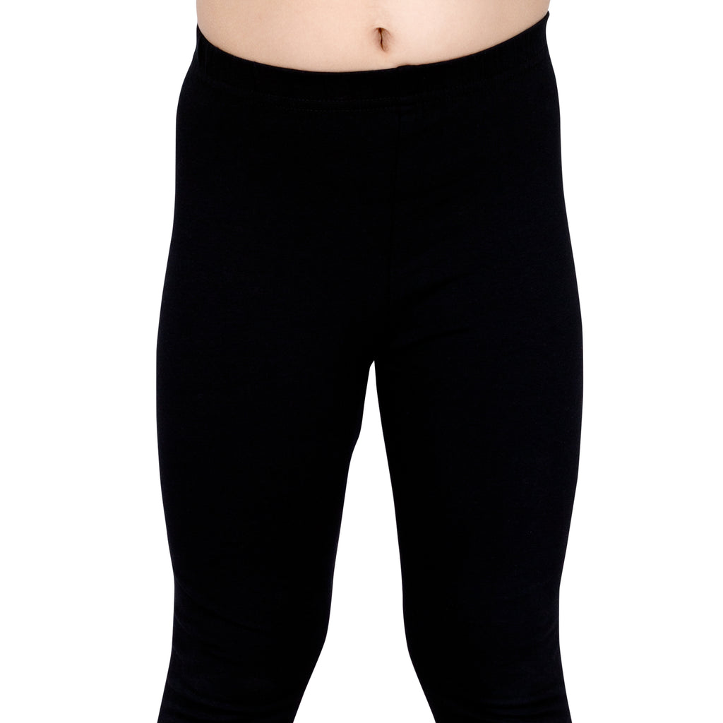 Girls Black Regular Legging