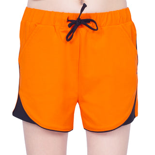 Girls Orange Comfort Cotton Shorts