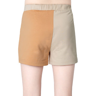 Girls Beige Casual Shorts