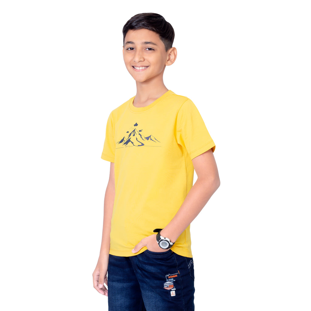 Boys Lee Gold Round Neck T-Shirt