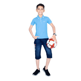 Boys French Blue Tipping Polo T-Shirt