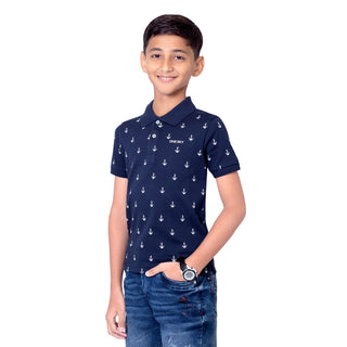 Boys Navy Polo T-Shirt