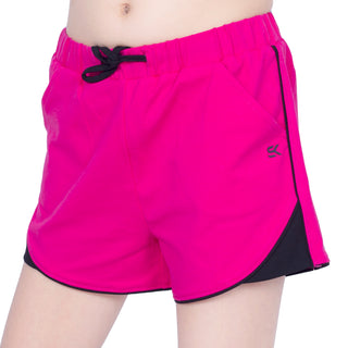 Girls Fuchsia Comfort Cotton Shorts