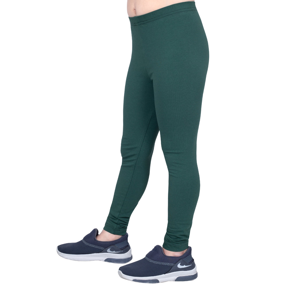 Girls Moss Green Regular Legging