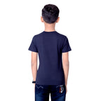 Boys Navy Round Neck T-Shirt