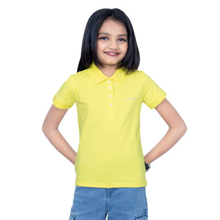 Girls Pop Yellow Polo T-Shirt