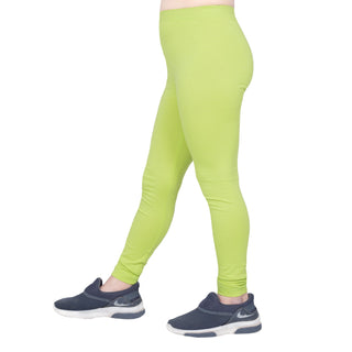Girls Acid Green Regular Legging