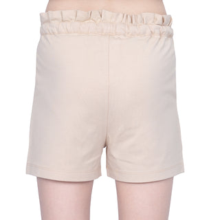 GIRLS BEIGE FRILL SHORTS