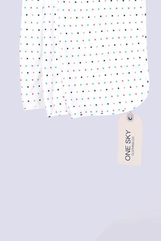 ONE SKY INFANT WHITE AOP PRINTED BLANKET