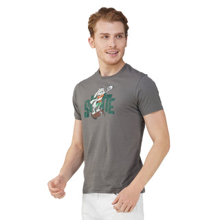 Men Elephant Round Neck T-Shirt