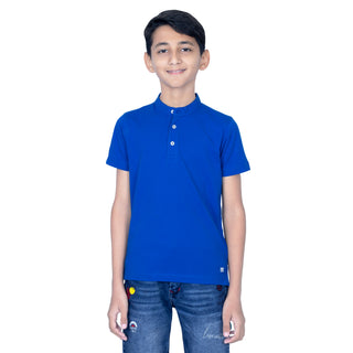 Boys Royal Pure Cotton Polo T-Shirt