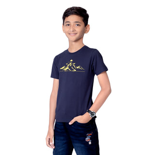 Boys Navy Round Neck T-Shirt