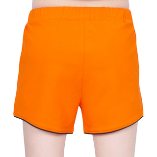 Girls Orange Comfort Cotton Shorts