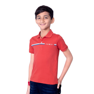 Boys Classic Red Polo T-Shirt