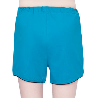 Girls Teal Comfort Cotton Shorts