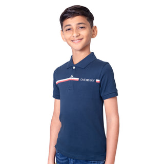 Boys Navy Polo T-Shirt