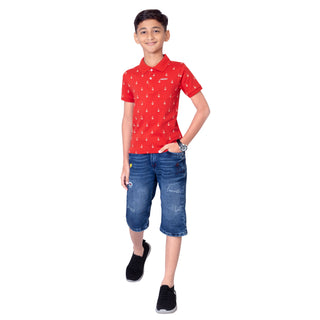 Boys Classic Red Polo T-Shirt