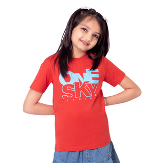 Kids Classic Red Round Neck T-Shirt