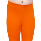 Girls Dark Orange Regular Legging