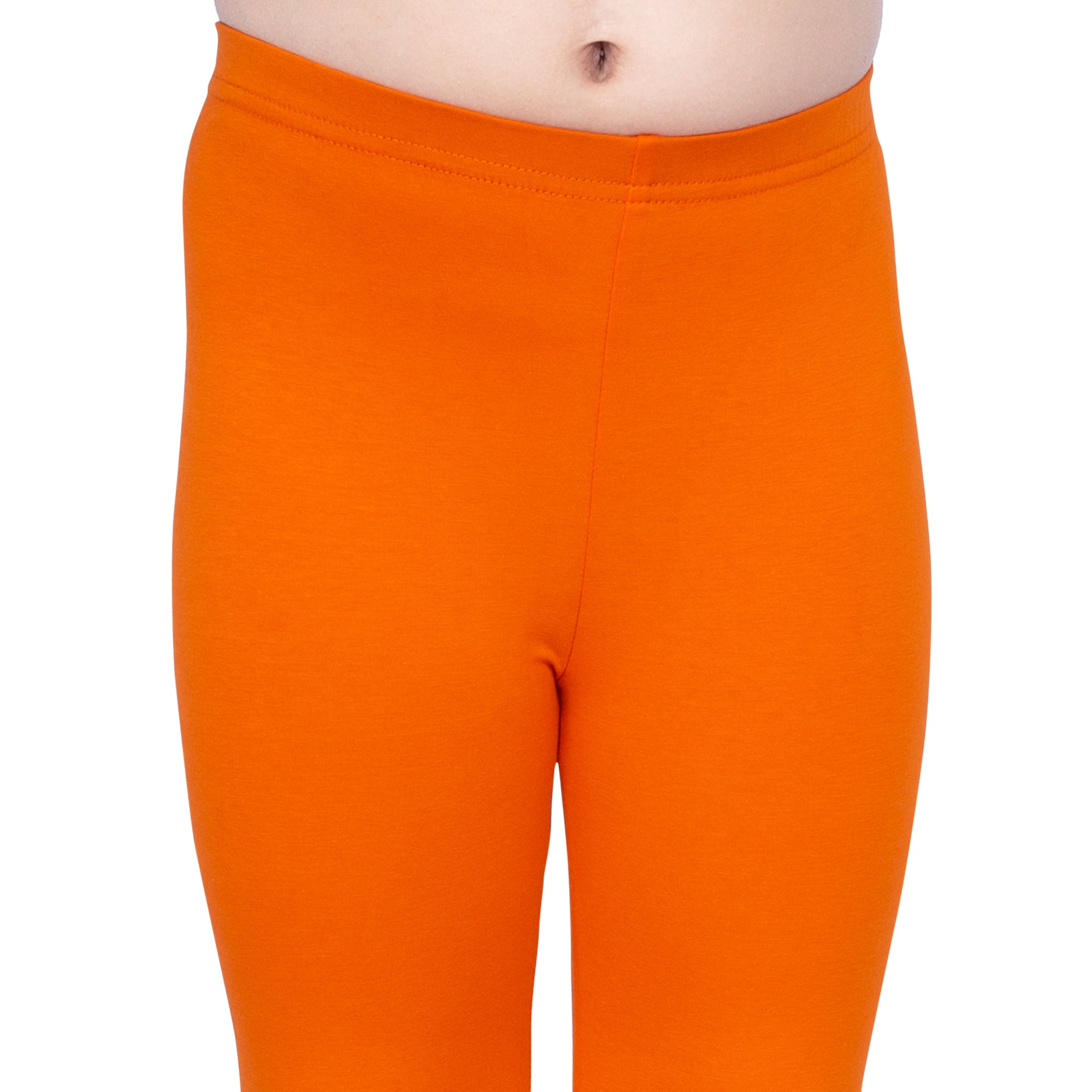 Girls Dark Orange Regular Legging