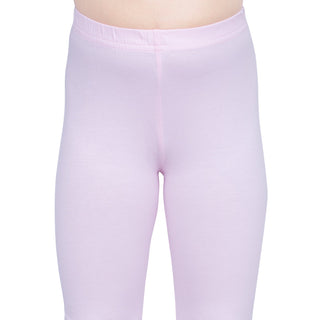 Girls Baby Pink Regular Legging