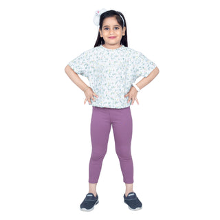 Girls Grape Ankle Length Legging